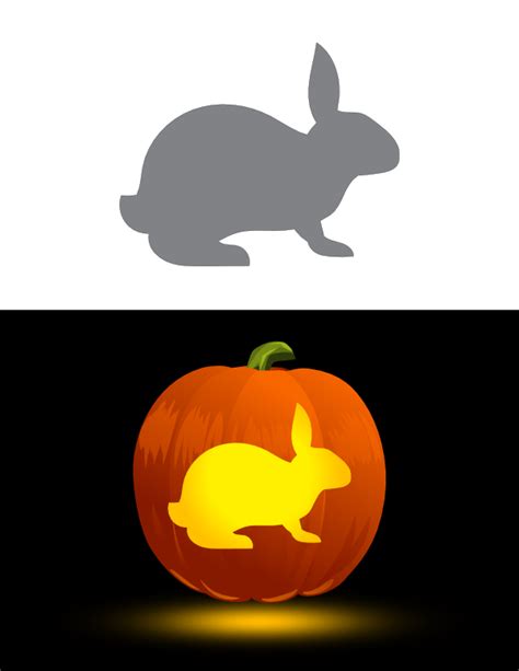 bunny pumpkin stencil